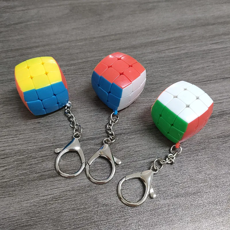 Mini porte-clés pendentif pain Cube lisse 3x3, jouet éducatif, Cubes magiques, Puzzle, cadeaux transfrontaliers pour vous et vos amis