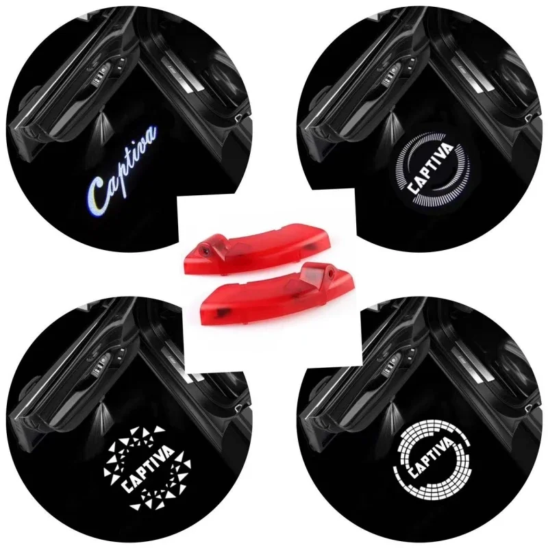 

2Pcs Car Door Welcome Atmosphere Lights Shadow Projector Courtesy Ghost Logo Lamp for Chevrolet Captiva 2007-2018 Car Goods