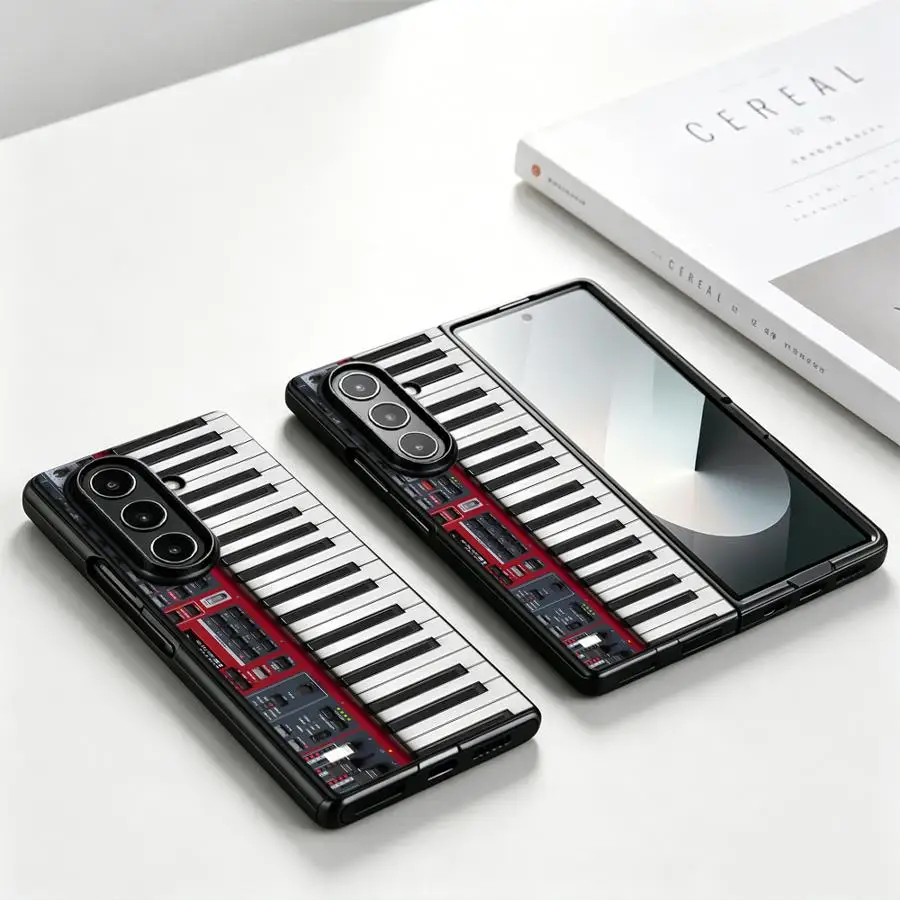 Synth Keyboard Piano Case for Samsung Galaxy Z Fold 8 Ultra ZFold7 ZFold5 Z Fold 7 6 5 4 3 ZFold3 ZFold4 ZFold6 Phone Cover