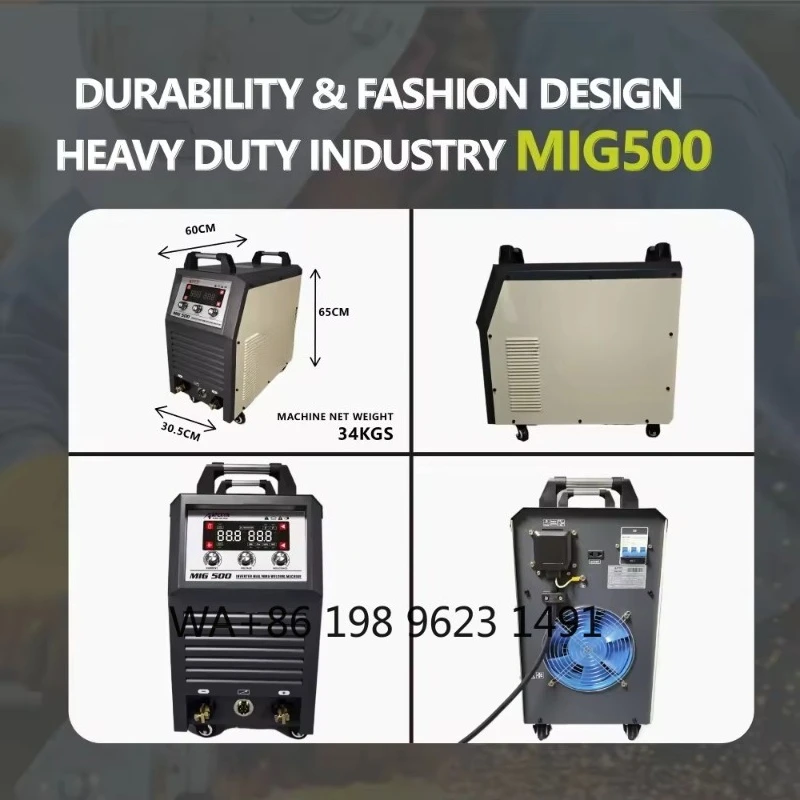 380V 500A Three In One Mobile Arc MIG Welder Industrial Stainless Steel Metal Welding With Welding Wire