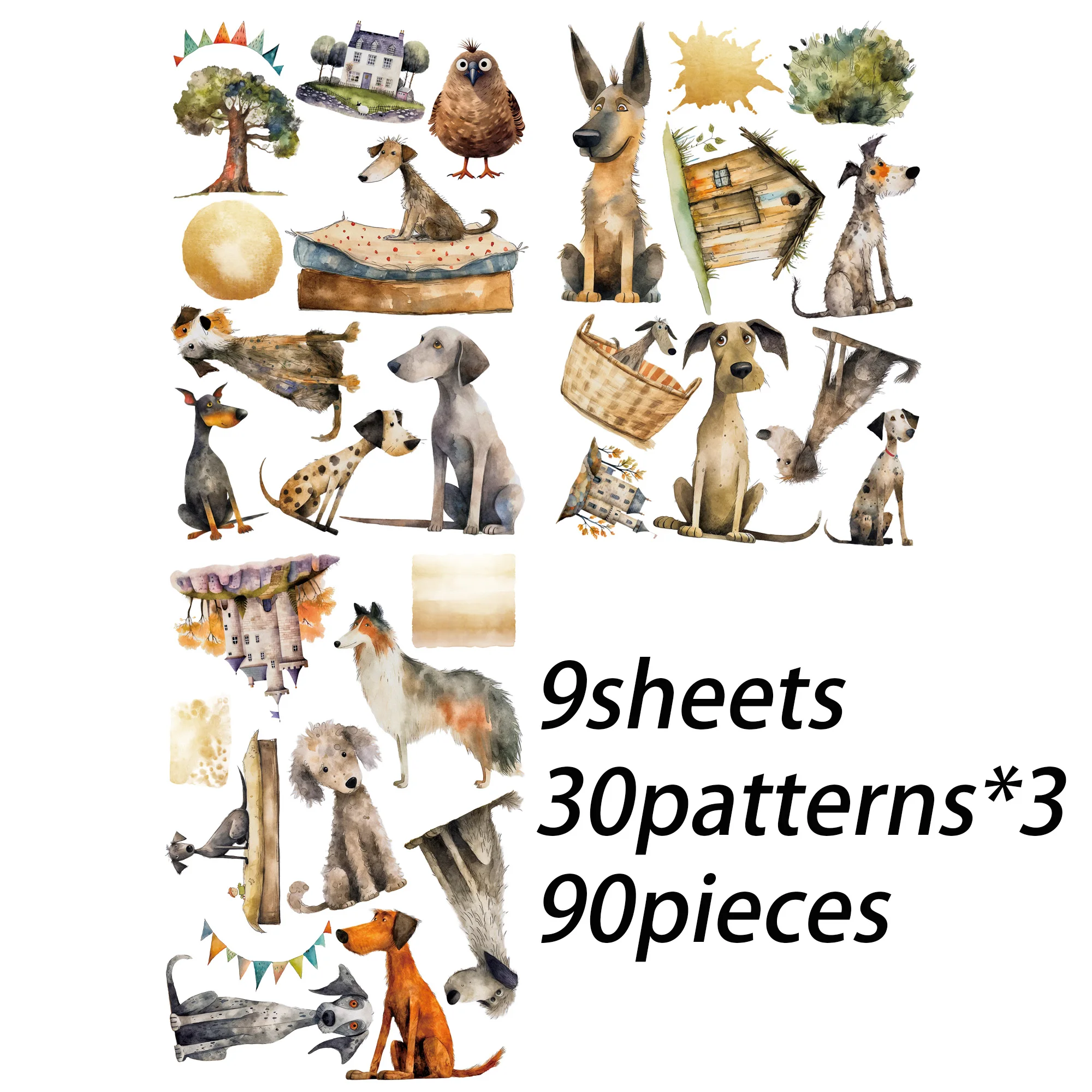 JAIIMAN 90 Stück (1,18–3,93 Zoll) große seltsame Tiere DIY selbstklebende Aufkleber, für Tag-Dekoration, Scrapbooking-Zubehör – Detail 8