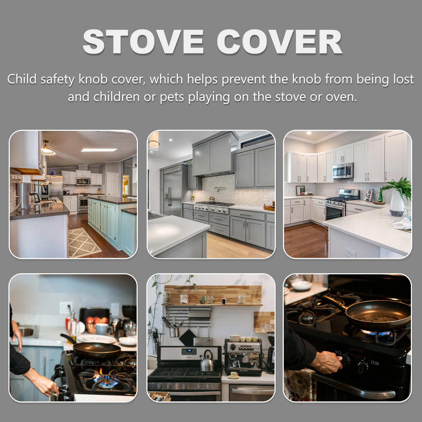 

4pcs Stove Knob Cover Heat Resistant Transparent Childproof Guard Safety Covers Gas Hob Oven Protector Kitchen Cookware