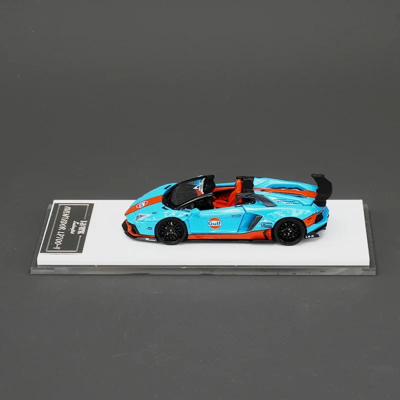 TPC 在庫あり 1:64 アヴェンタドール LP700-4 ガルフ コンバーチブル シザードア オープンモデル コレクション ミニチュアカー おもちゃ ダイキャスト ディオラマ