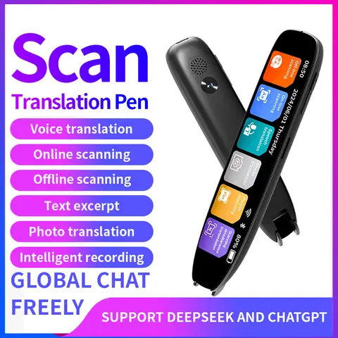 Scan Translator Pen, Dyslexia Assist Tool, Text‑to‑Speech Reading Pen for Elderly & Language Learners, Supports 142 Languages
