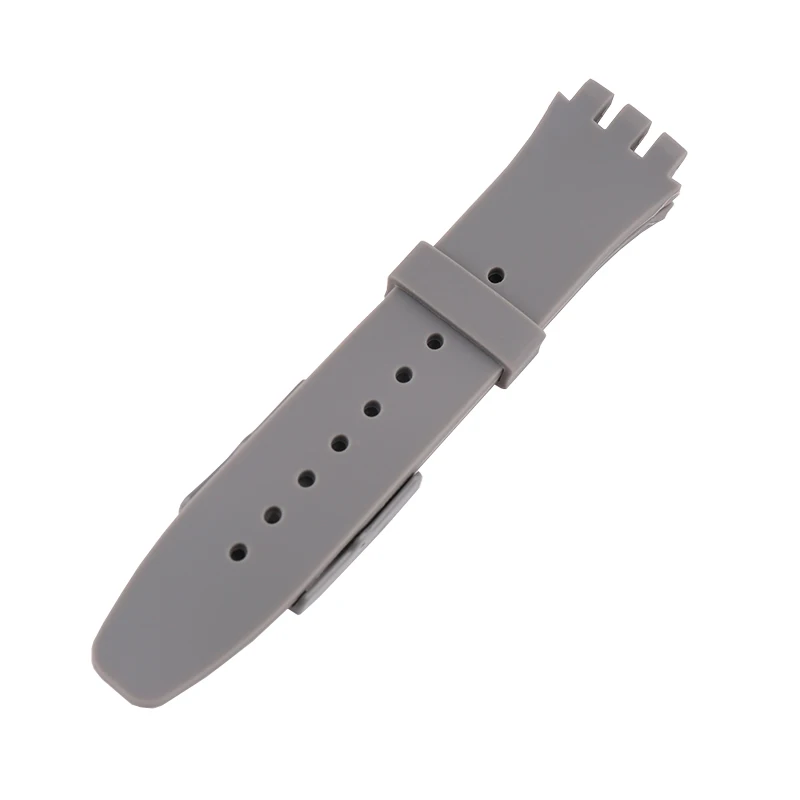 Men's 20mm silicone watch strap pin buckle for Swatch SUSB400 101 SUSW402 SUSN401 sports rubber watch band wristbands chain