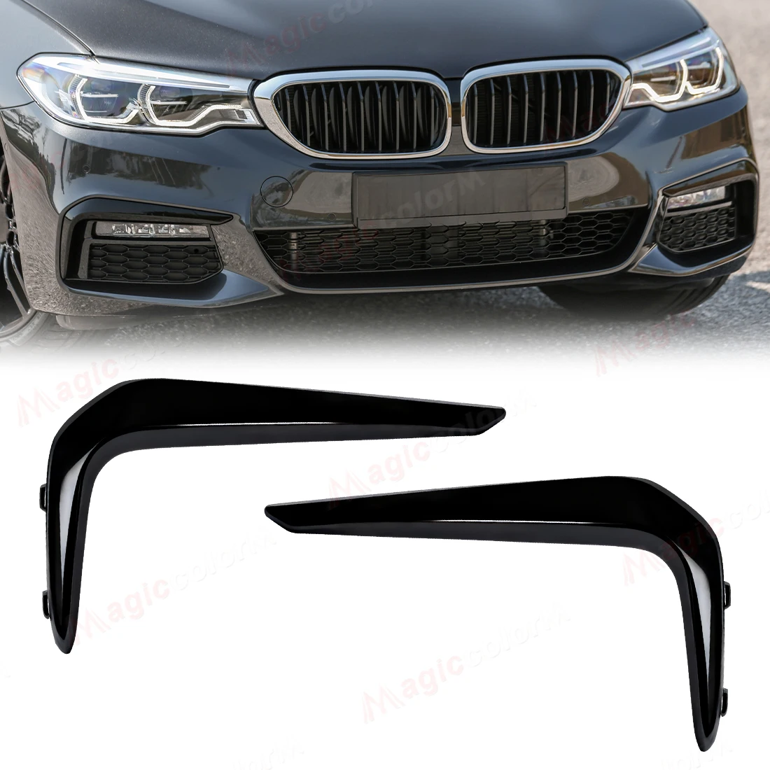 

51118070541 51118070542 Для BMW 5 серии G30 G38 2018-2020 BMW 5 серии M Спортивные передние противотуманные фары Накладки на крышку лампы для бровей