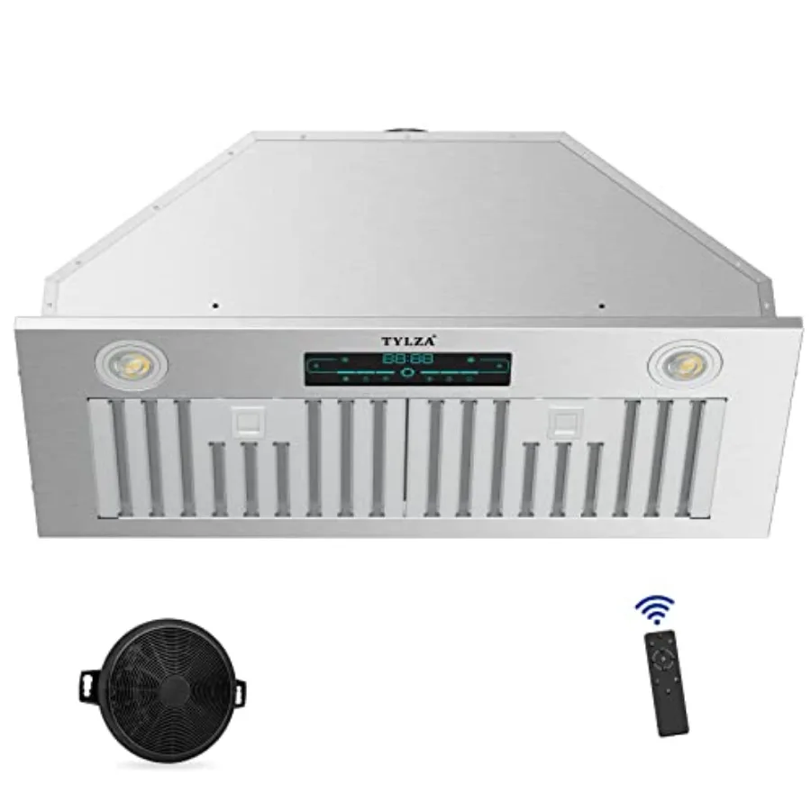 

30-дюймовая канальная бесконтактная вставка вытяжки с высокоэффективной конструкцией из нержавеющей стали мощностью 900 куб. футов в минуту, встроенная конструкция с угольным фильтром