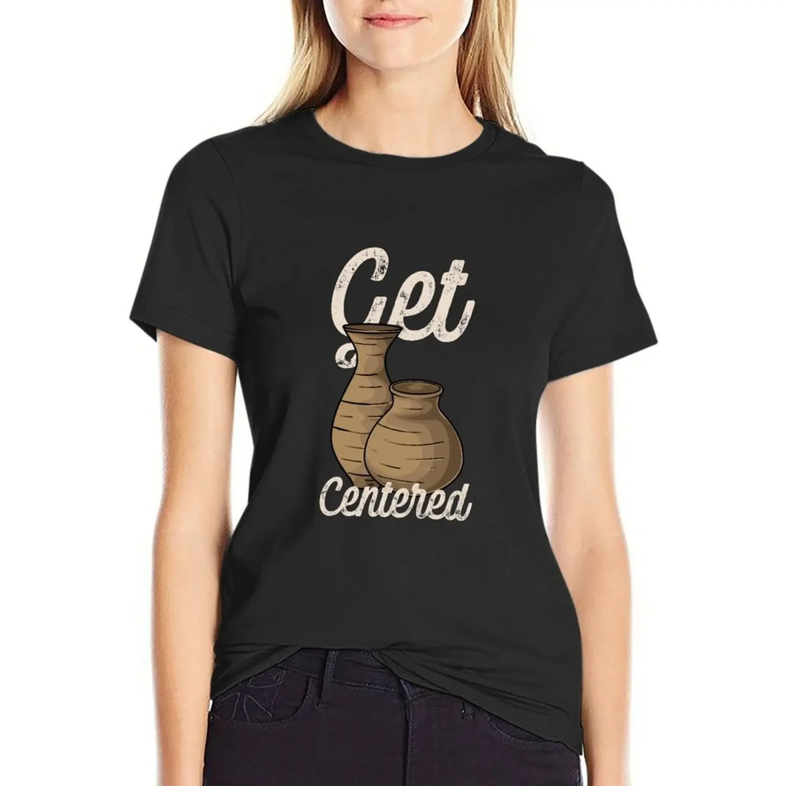 

Pottery Stoneware T-Shirt graphics plus size tops anime sweat T-shirt Women