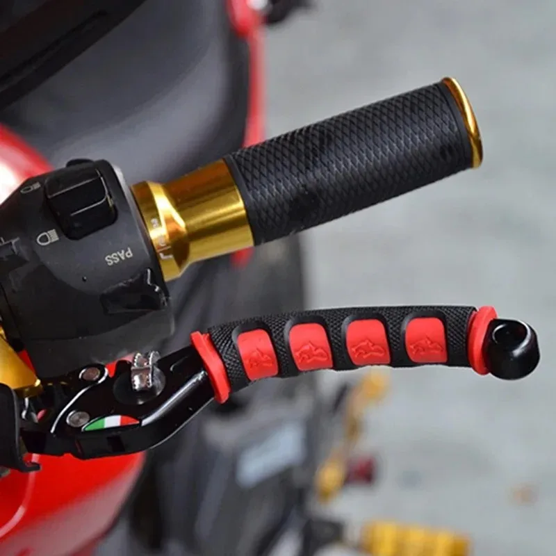 Motorcycle Rubber Brake Lever Universal Anti-slip Handlebar Grip Sleeve 2pcs Motorbike Decorative Modification Accessories