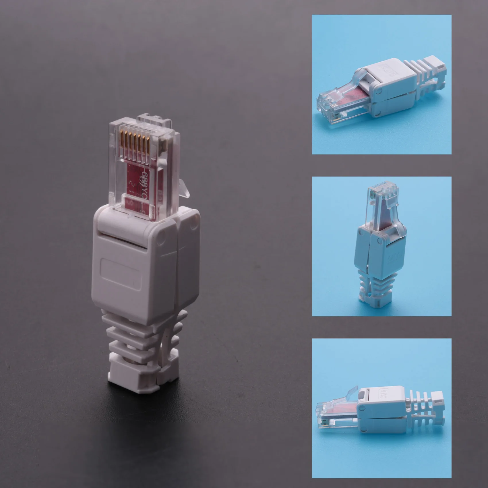 10 x alat konektor jaringan bebas RJ45 CAT6 LAN UTP steker kabel tanpa alat Cat5 Cat7 kabel instalasi kabel Patch