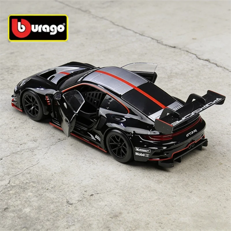 Bburago 1:24 Porsche 911 GT3 R Alloy Sports Car Model Diecast Metal Track Racing Vehicles Car Model Simulation Children Toy Gift