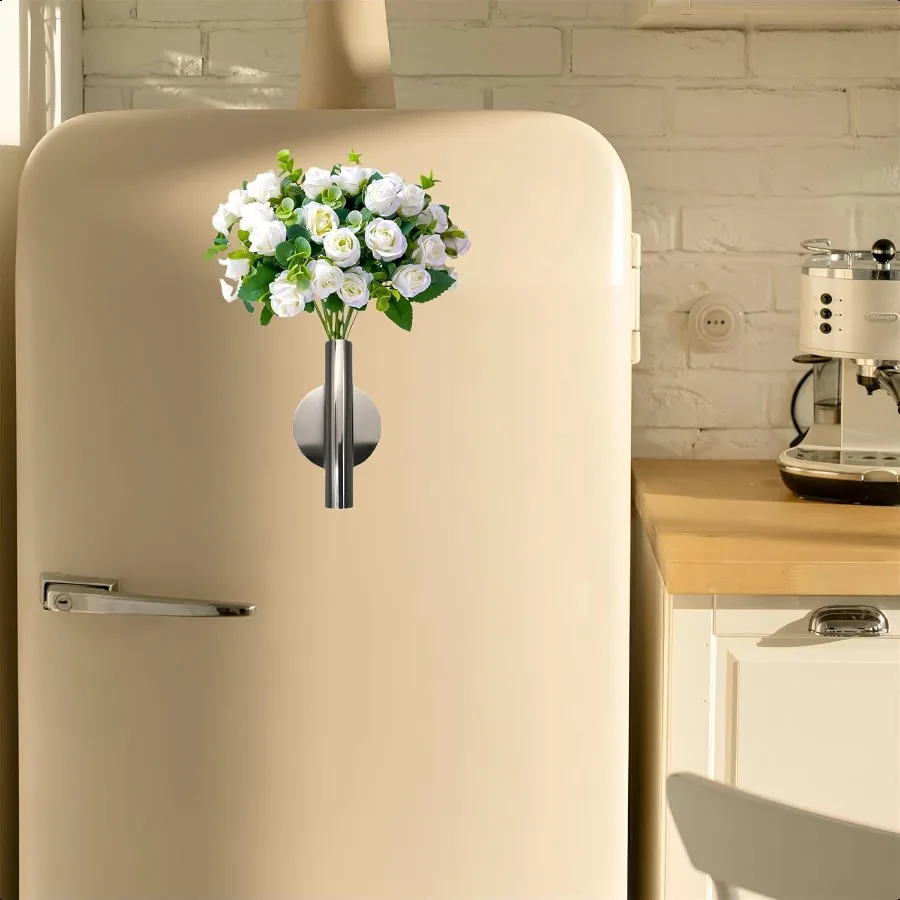 2 шт. золотой настенный декор, настенная ваза для растений, металлическая трубка, декоративный держатель, используемый для демонстрации сушеных цветов, искусственных цветов, также подходит для