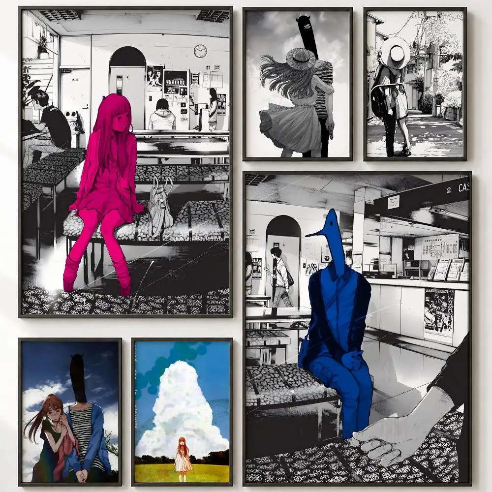 G-Goodnight Punpun Anime Painting Calligraphy High-Definition With Textured Finish Modern Style For Hallway Wall Art Decor