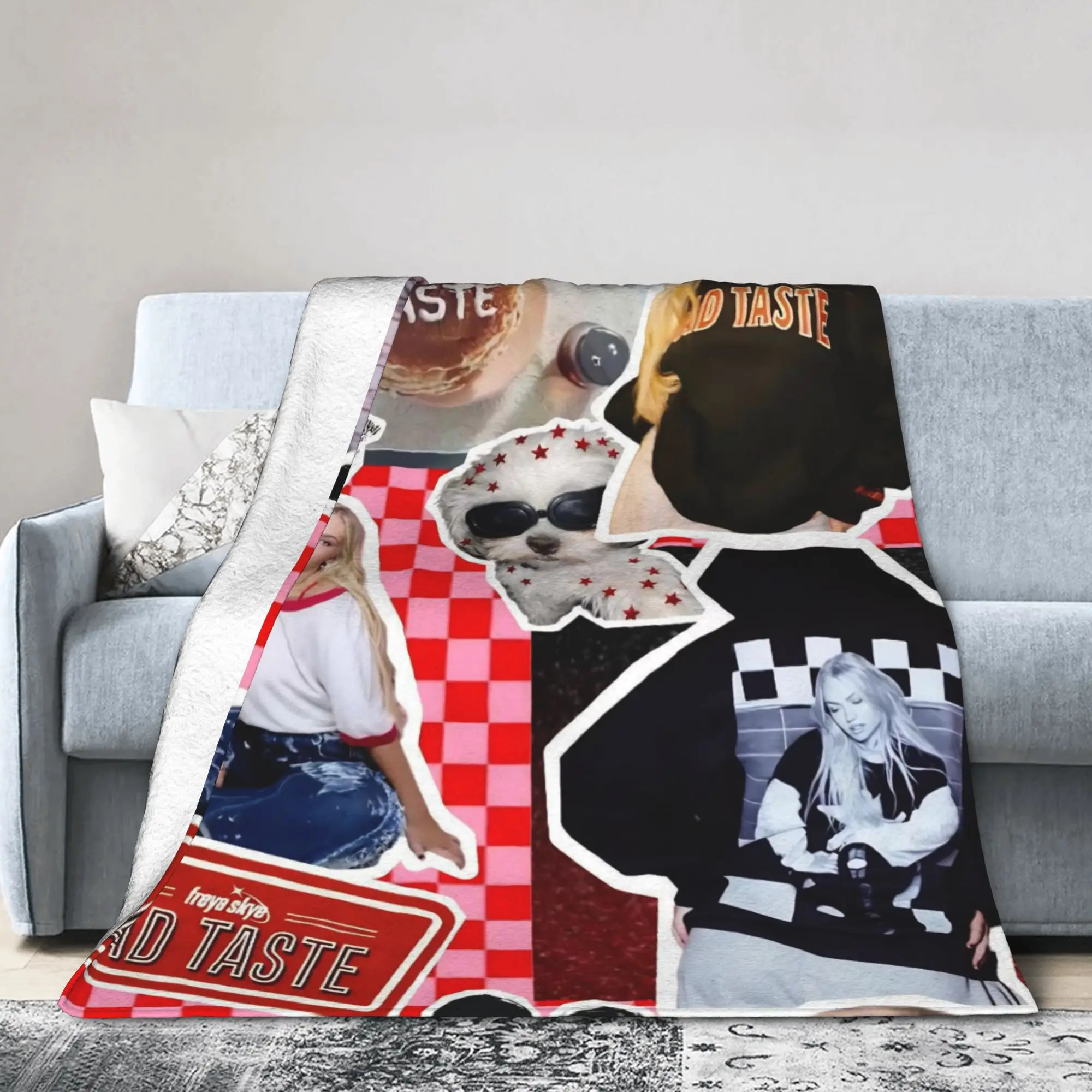 Bad Taste Freyas Singer Skyes  Flannel Blankets  Novelty Throw Blanket for Home 200x150cm Bedspreads