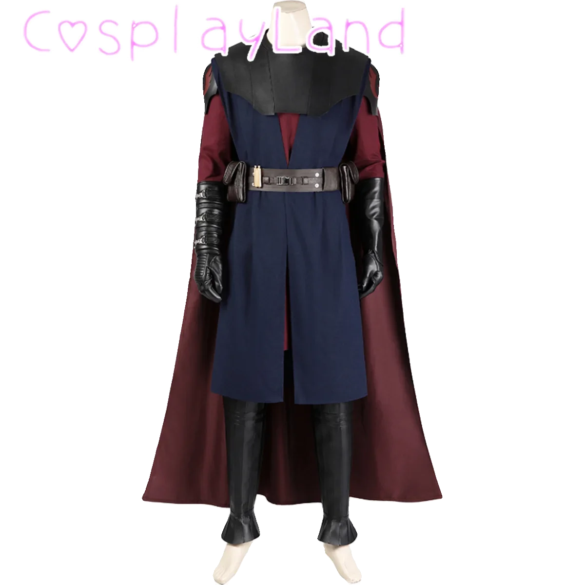 Adult Men Halloween Carnival Costume Force-Sensitive Knight Cosplay New Outfit With Red Cape Outfit Comic Con Roleplay Men Suit
