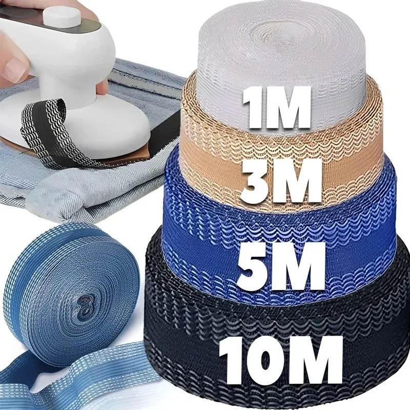 1-10M Self Adhesive Hem Clips Instant No Cut Required Pant Leg Adjusters Men Women No Sew Clothing Fix Hem Tape Unisex