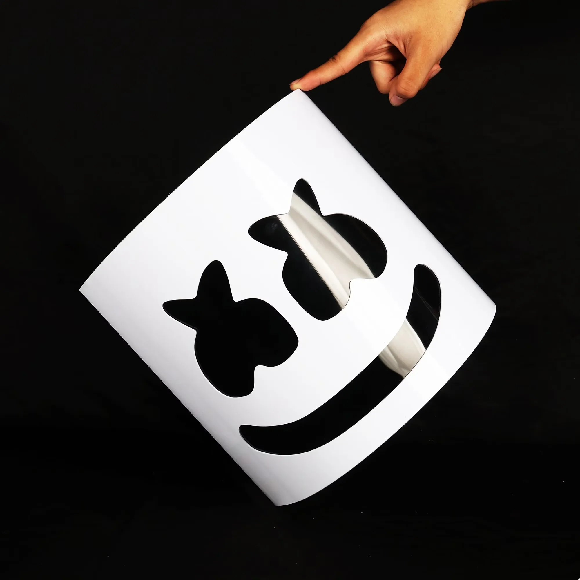 Harte PVC Marshmallow Helm Purim jüdischen Urlaub Halloween Masken DJ Marshmallow Maske Konzert Requisiten Musikfans Requisite ohne LED