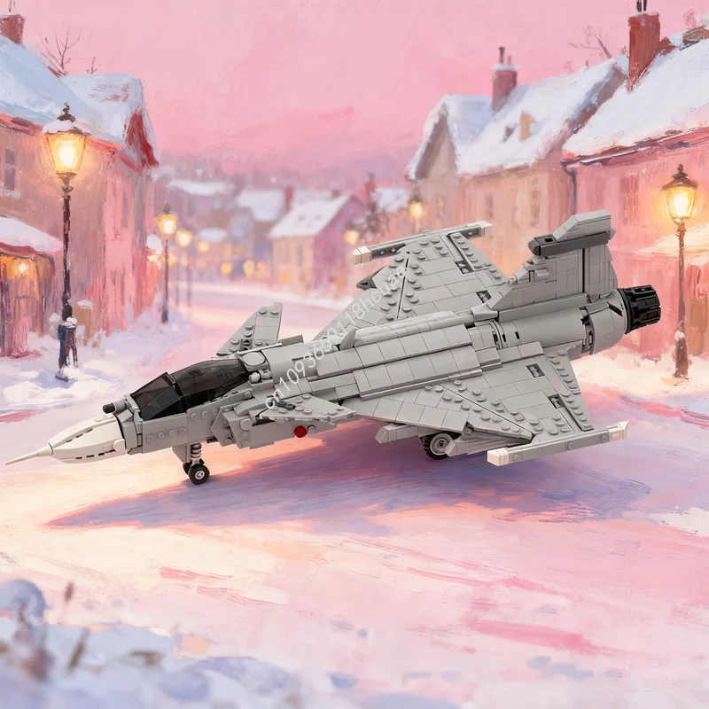 

1168 шт. MOC Creator Expert Saab JAS E GRIPEN 1, масштабная модель, Рождественский подарок, строительные блоки, архитектурная игрушка, креативная идея «сделай сам»
