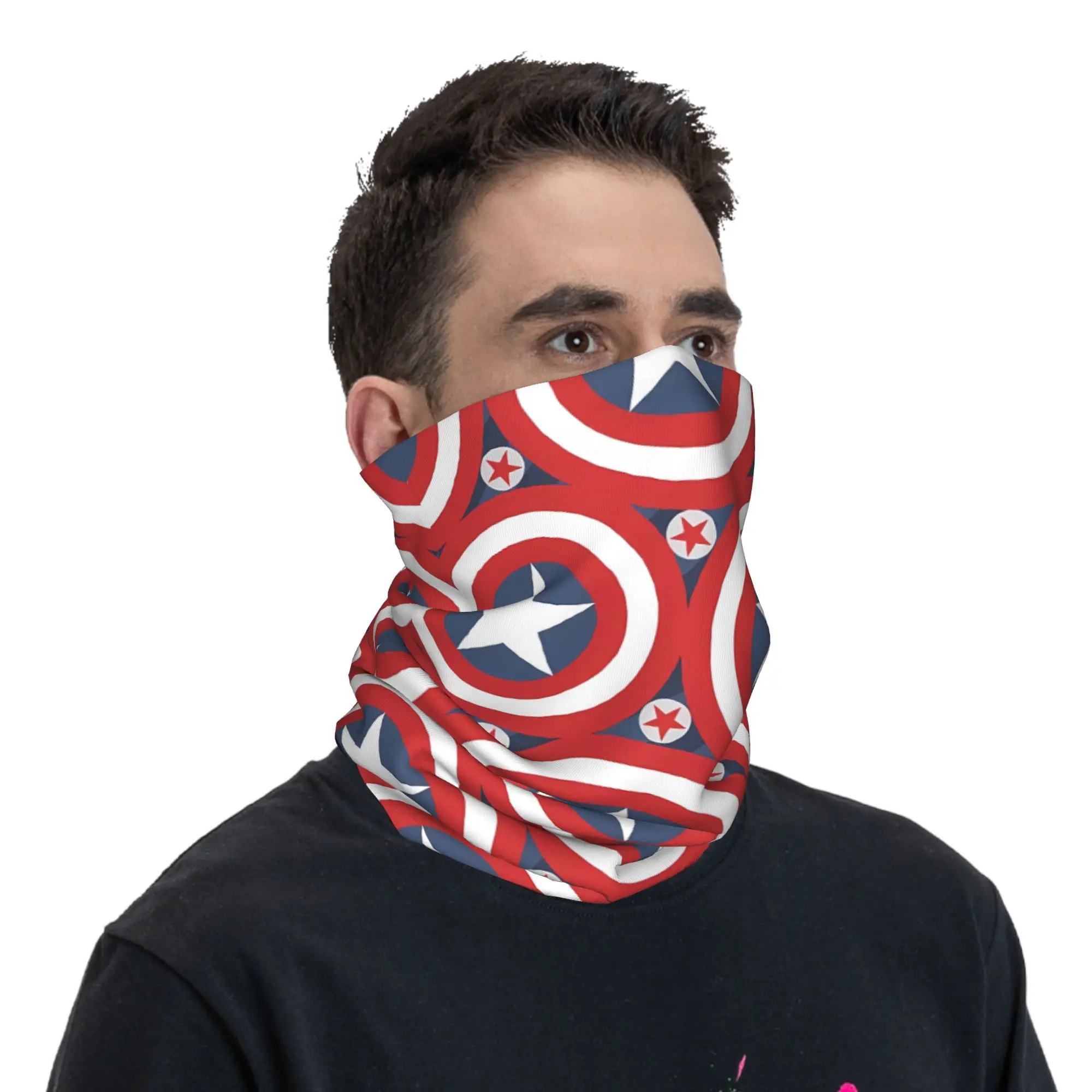 Captain America Shield Logo Balaclava Hiking Camping Cycling Mask Sun Protection Motorcycle Face Masks Autumn y2k Funny Scarves