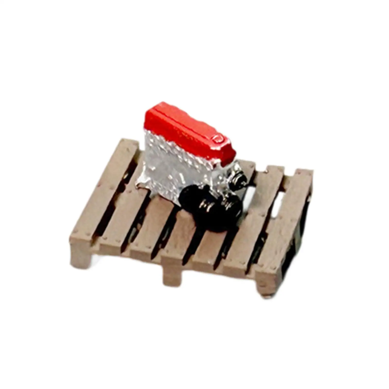 Modelo de motor de placa de madeira falsa para garagem, escala 1/64, decoração de loja mecânica clássica