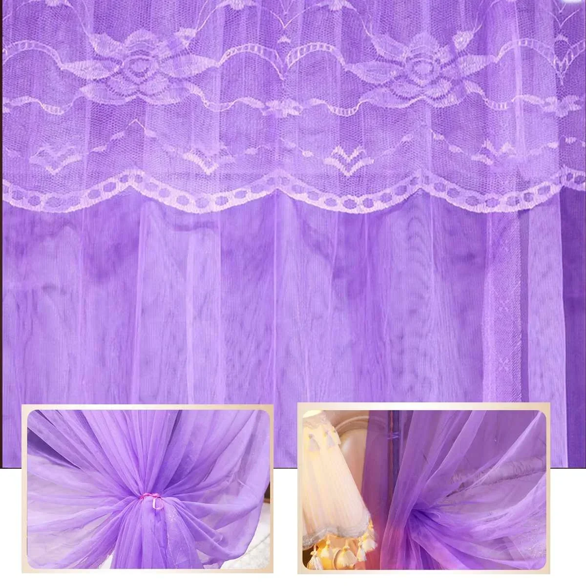 3 Doors Mosquito Net Four Corner Canopy Bed Curtain For Double Bed Mosquito Repellent Tent Insect Reject Canopy Mosquito Netting