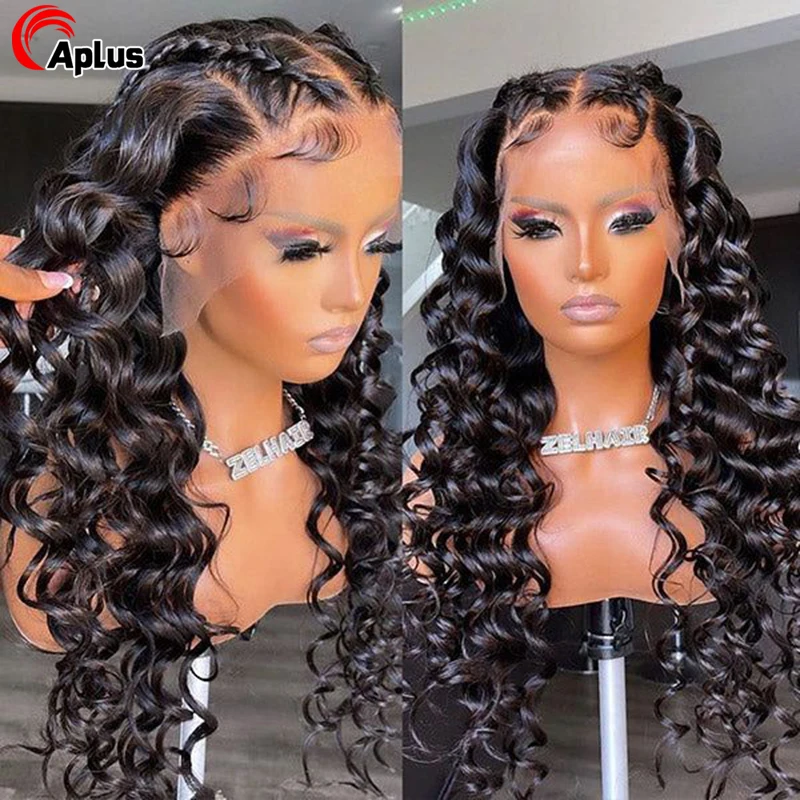 Loose Wave 13x6 Hd Lace Frontal Wig Raw 13x4 Lace Front Human Hair Wigs For Women Brazilian PrePlucked Loose Wave Wig Cheap 180%