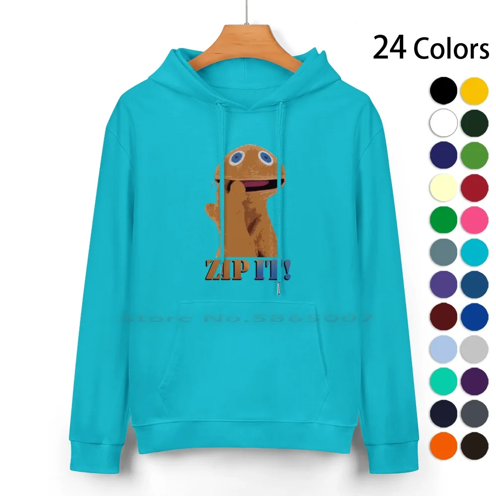 

Zip It! Pure Cotton Hoodie Sweater 24 Colors Zippy Rainbow Rod Jane And Bungle George Retro Tv Kids Tv Humor Funny 100% Cotton