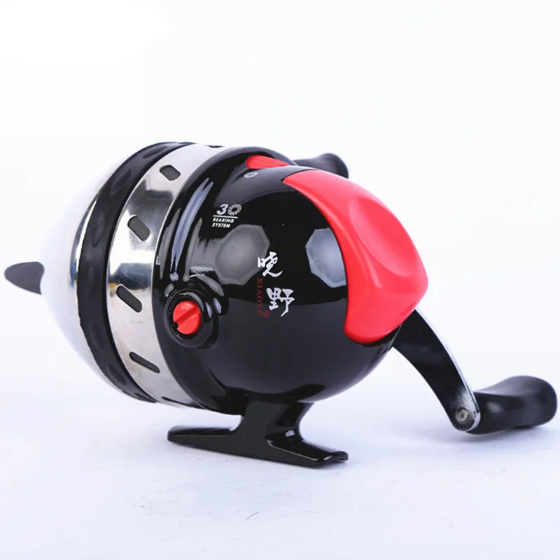 ステンレス鋼釣りリールパチンコ射撃速度比-34-1-クローズド金属コイルホイール屋外狩猟