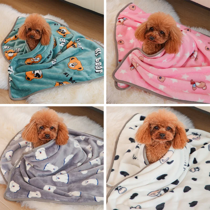 New Soft Pet Blanket Spring Warm Dog Bed Blanket Cute Pet Sheets Warm Mat Comfortable Cat Dog Pad Blanket 2023 Pet Accessories