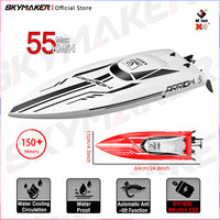 Udirc RC Boat Udi005 50Km/H High Speed Brushless Motor 2.4GHz Remote Control RC Speedboat PvC Electric Boat Toys Gift for Boy