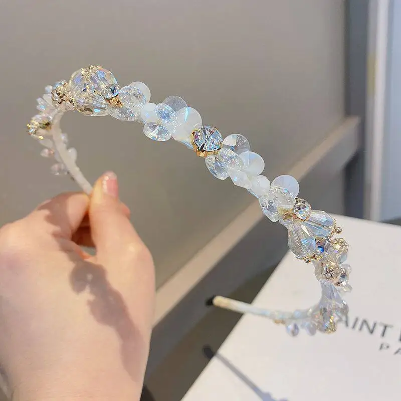 Shiny Luxury Rhinestone Hair Band Diamond Hair Hoop Hair Accessories for Women Crystal Headbands Headwear