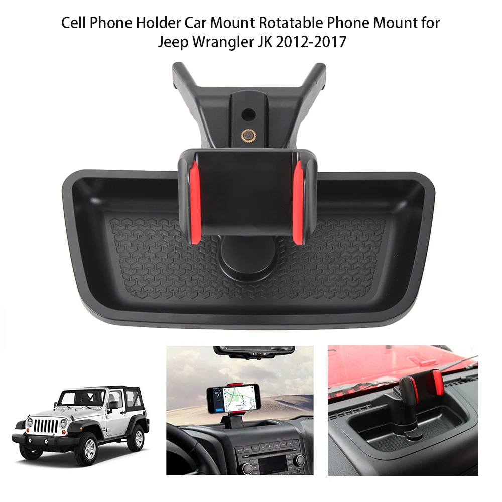 Handyhalter ABS Auto Handyhalterung Drehbare Handyhalterung Ersatz für Wrangler JK 2012-2017