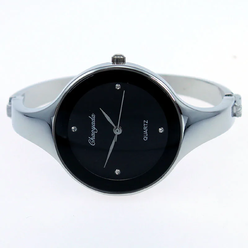 New Women Cuff Watch Fashion Casual Round Lady Women Bracelet Girls Watches Gold Stainless Steel Quartz Watch Reloj Mujer