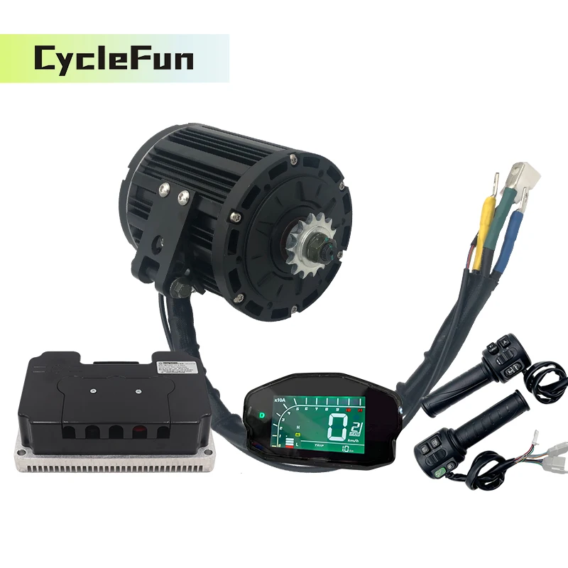 

QS138 Rated 4000W 90H 72V 110KPH Mid-Drive Motor Sprocket Belt Hall Type with Fardriver ND72680 and DKD Display Throttle
