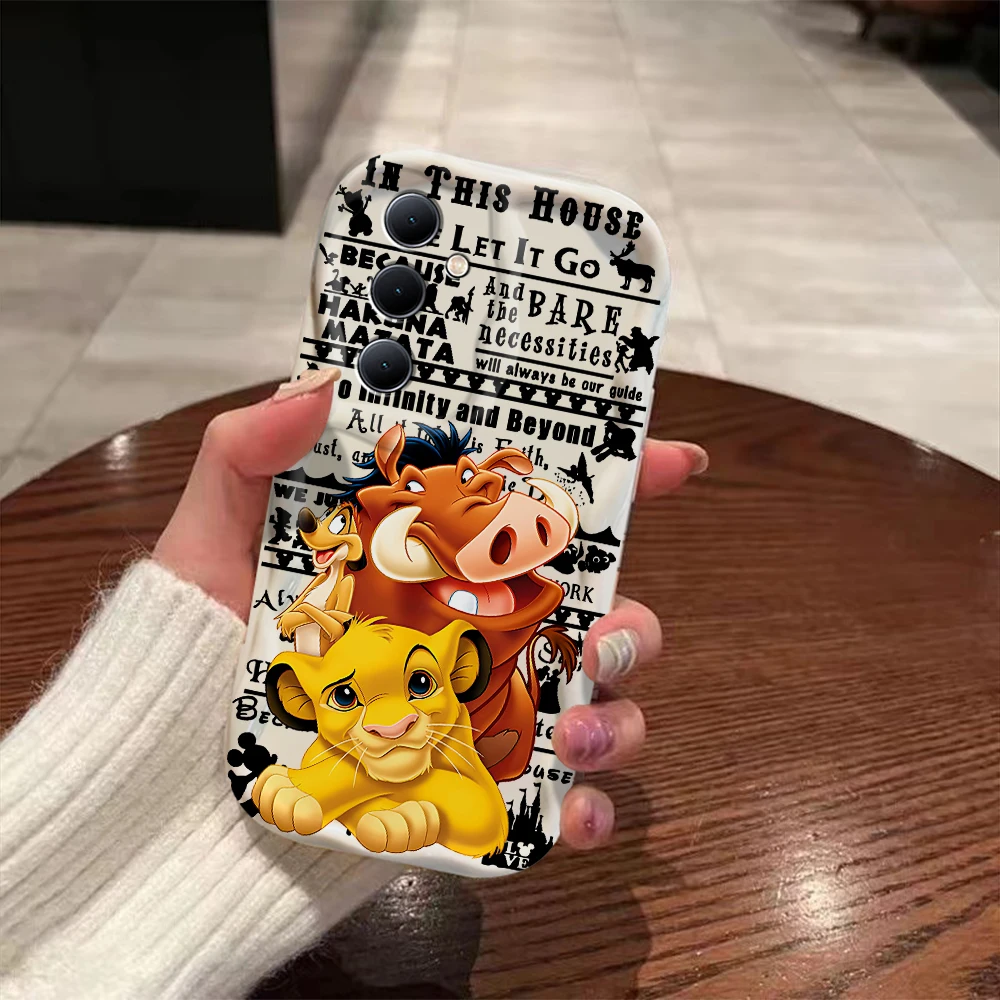 The Lion King Cute Simba 3D Wave Case For Xiaomi Redmi 13C 12 12C 10 10C 9 9C A1 A2 K50 K40 Note 13 12 11 Pro Plus 4G 5G Cover