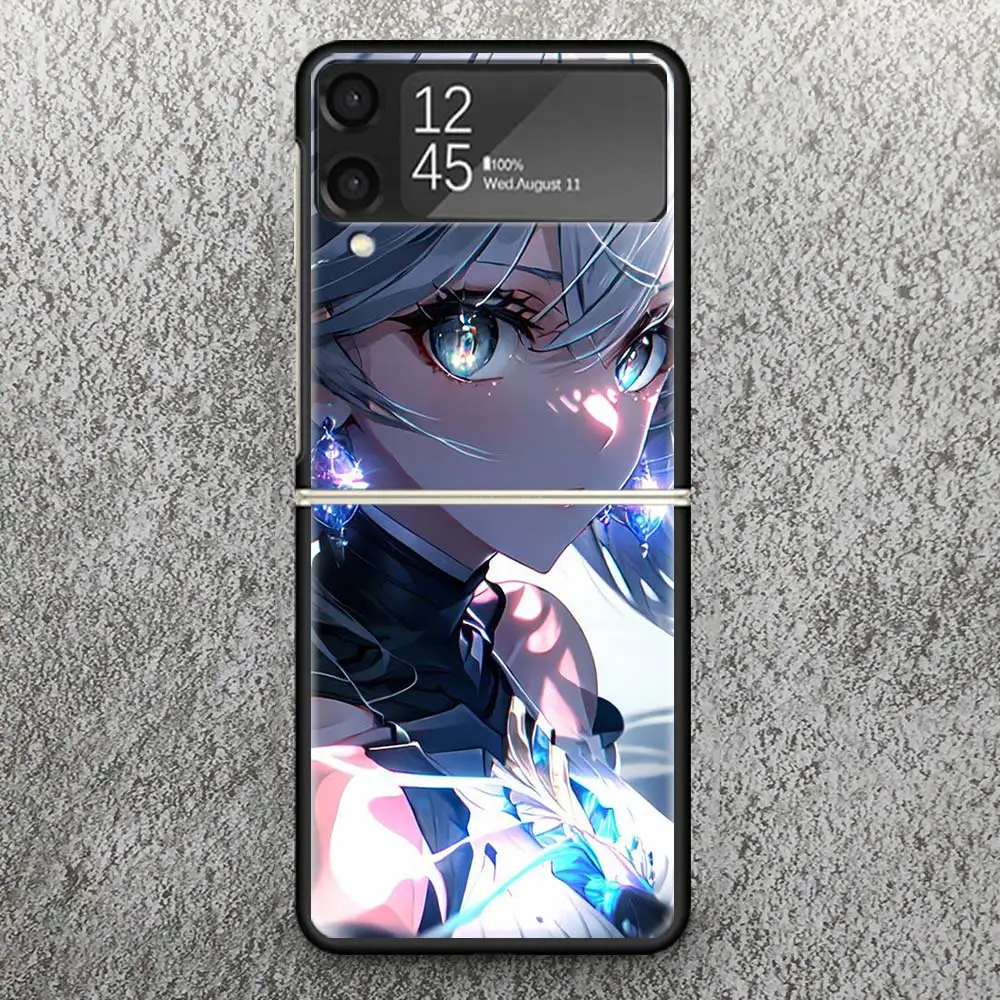 Honkai Star Rail Bronya Rand Zflip4 Zflip5 Phone Case For Samsung Z Flip3 Flip4 Flip5 5G ZFlip 4 5 3 Cover Cellphone Shell Funda