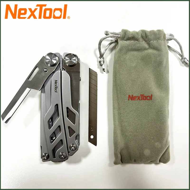 Imagem -03 - Nextool Flagship Pro 16 em Multiferramenta Faca Substituível Edc Faca Dobrável Tesoura Braçadeira Multi Ferramentas Alicate Clipe