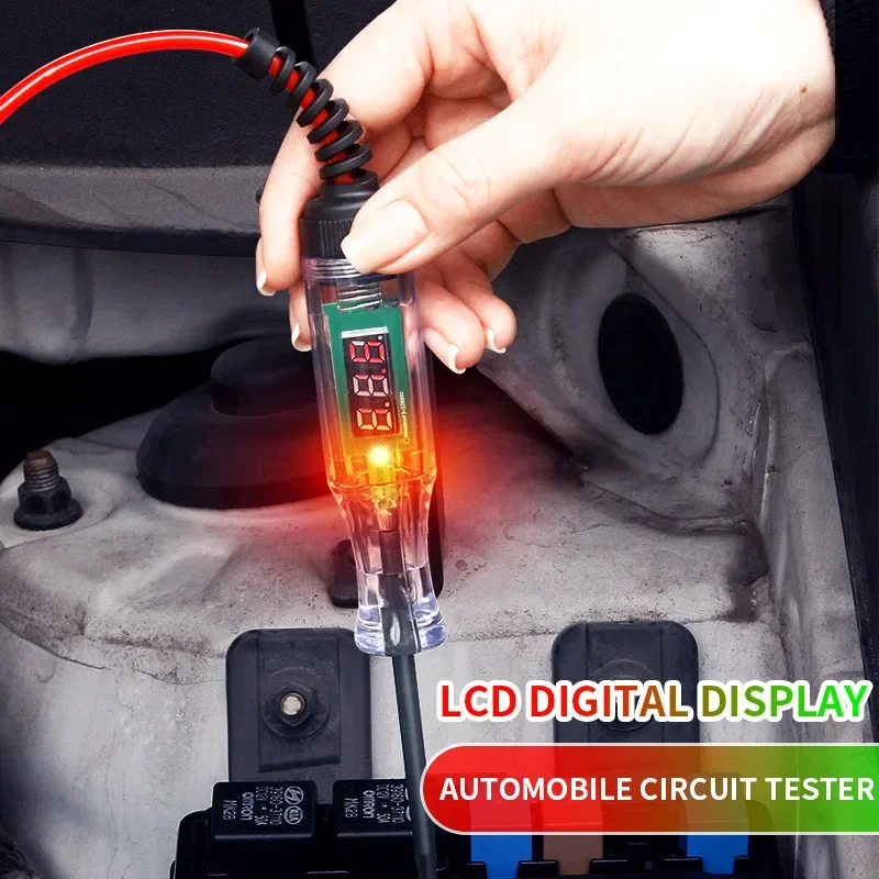 

Автоматический тестер цепей напряжения, ручка 3 В-24 В, диагностический зонд для автомобиля, грузовика, лампочка, электрический измерительный инструмент