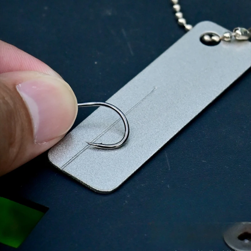 2 stks/set Outdoor Puntenslijper Diamant Vishaak Bestand Puntenslijper Haak Super Harde Puntenslijper Steen Camping Accessoires