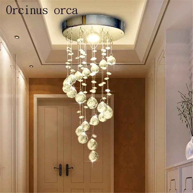 

New Suspension Hanging Crystal LED 3W mini Ceiling Lamp Corridor Balcony Aisle Hallway Lights Living Room Indoor Lighting