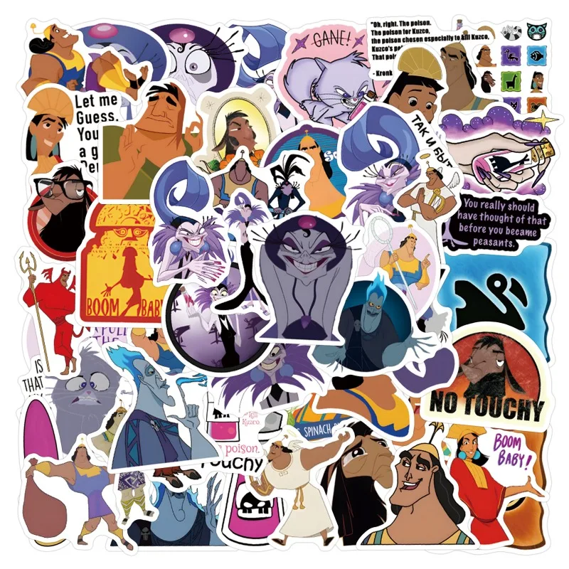 55pcs The Emperor's New Groove Anime Sticker Suitcase Water Cup Stationery Mobile Phone Laptop Refrigerator Decoration Sticker