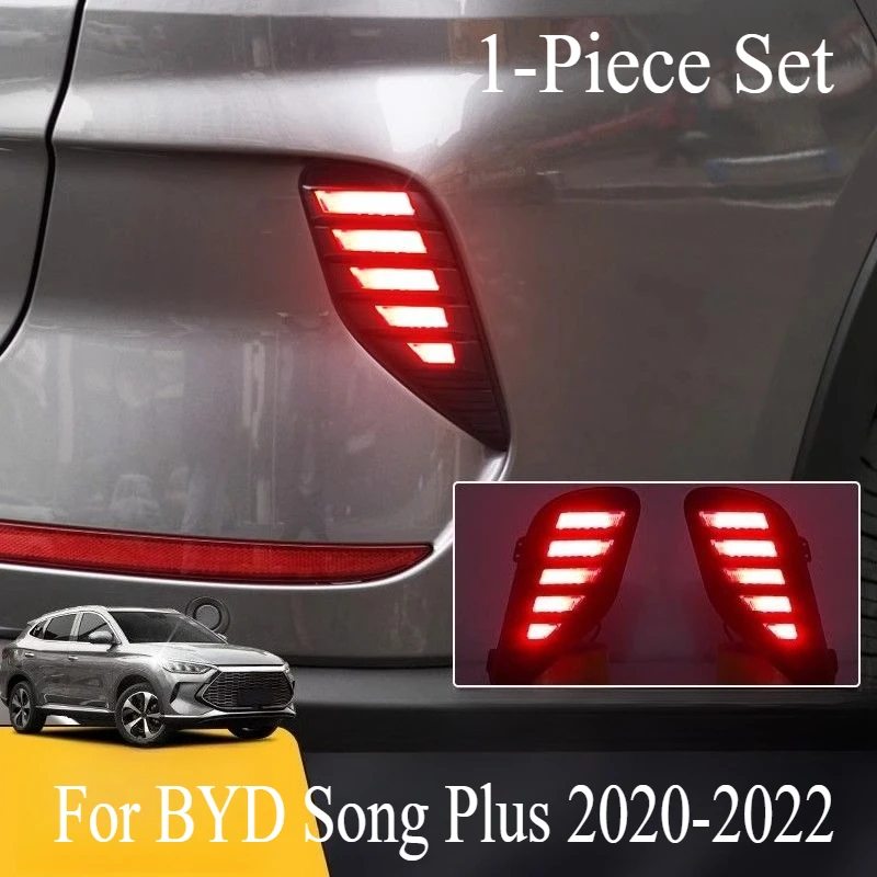 

For BYD Song Plus 2020-2022 Rear Bar Light LED Streamer Turn Signal Modified Brake Light Rear Fog Light Signal Lamp Accessories