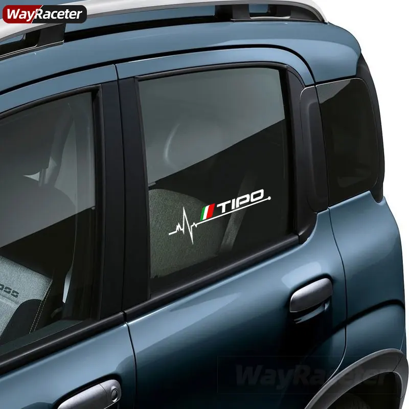 2 Pcs Window Sticker Body Reflective Decal For Fiat 500 Bravo Ducato Qubo Panda Punto Tipo Doblo Freemont Seina Argo Sedici 124