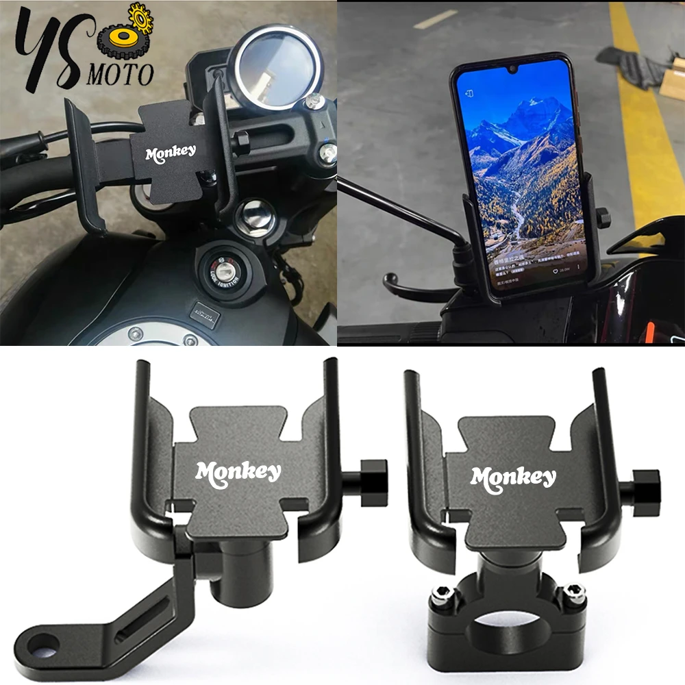 For HONDA MONKEY Z 125 50 Z125 Z50 Monkey125 Mini Moto Motorcycle Accessorie Handlebar Mobile Phone Holder GPS Stand Bracket