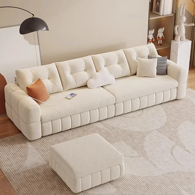USB Velvet Couches Waterproof Comfortable Foldable Luxury Sofa Bed Modern Lounge Designer Sofa Plegable Living Room Furniture