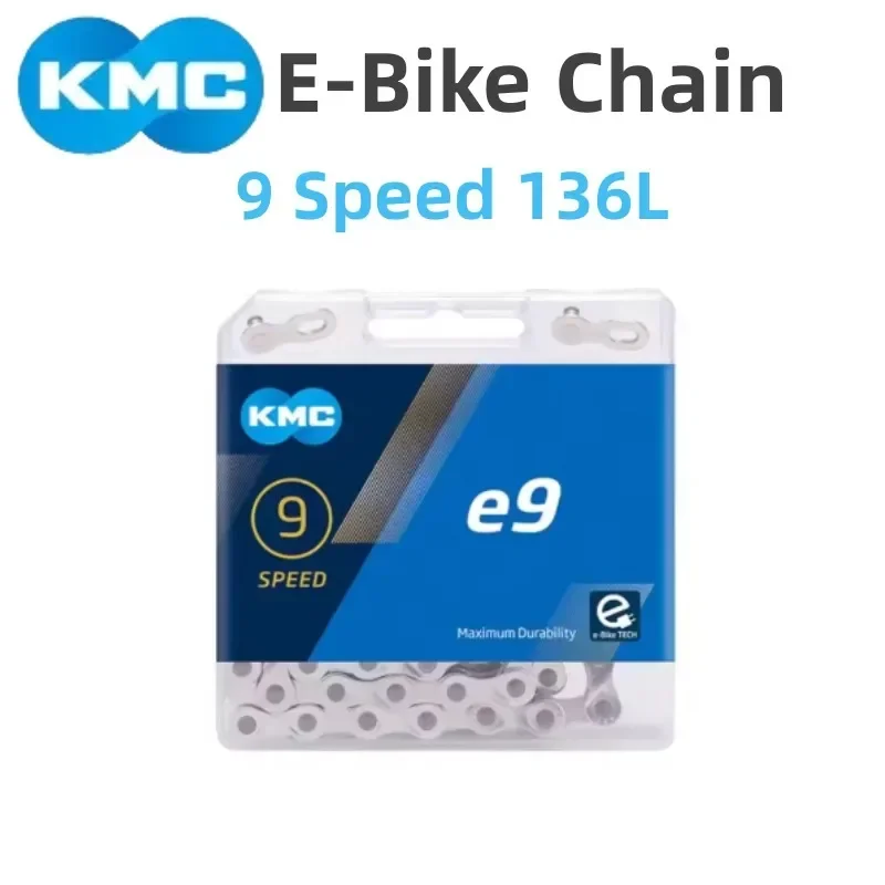 KMC E-Bike Chain e9 e10 e11 e12 136L الصندوق الأصلي متوافق مع سلاسل الدراجات الكهربائية MTB/الطريق 9 10 11 12 سرعة