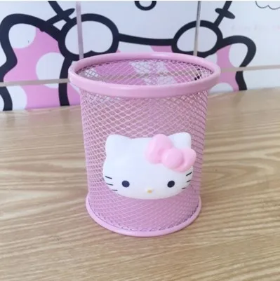 Sanrio Kawaii Pencil Holder Anime Accessories Creative Metal Cutout Tabletop Arrangement Multifunctional Storage Box Gift