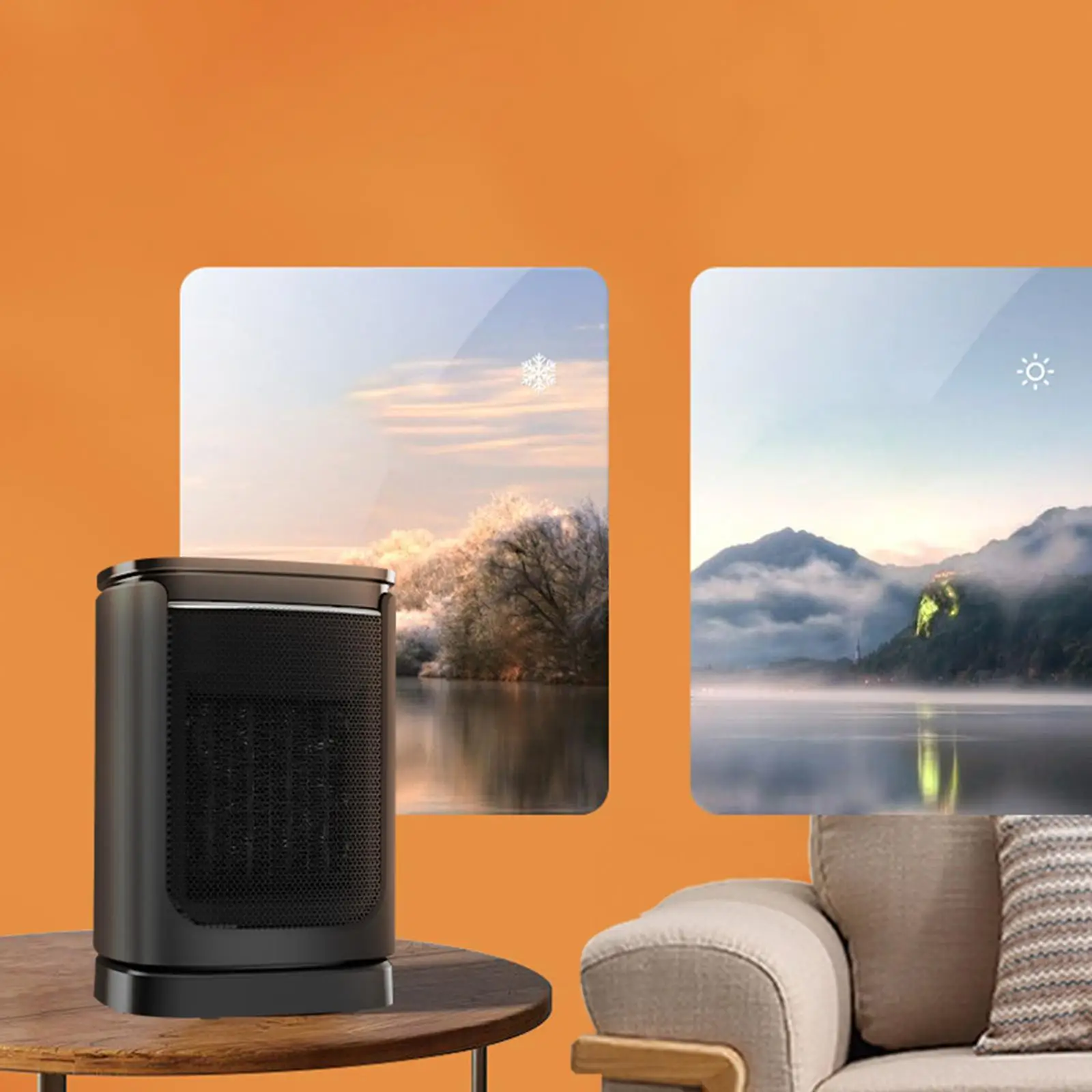 Small Space Heater Overheat Protection Personal Heater for Room RV Office