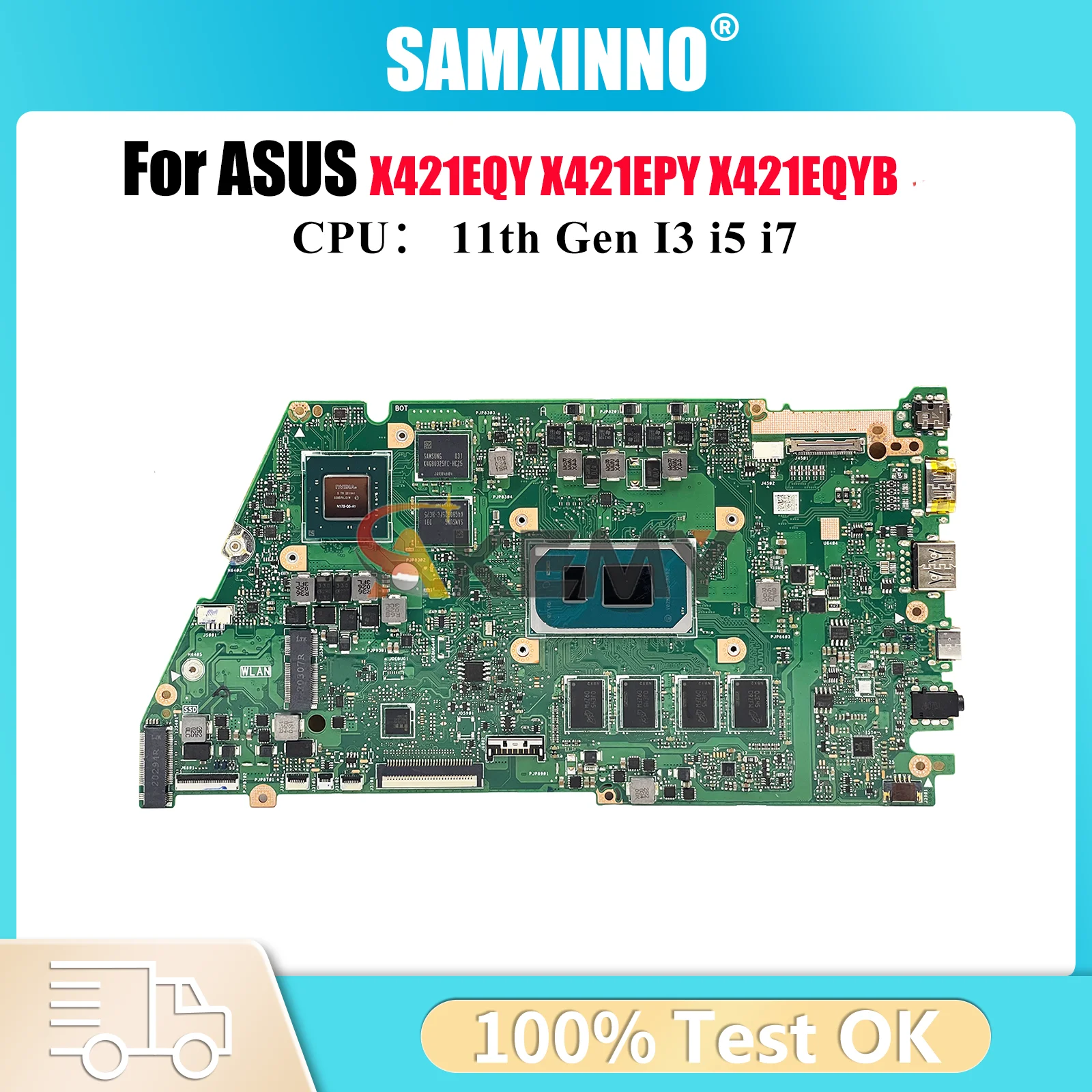 

X421EQ Материнская плата для ноутбука ASUS X421EPY ADOL14EA X421EQY V433E I421E X421E X421EQYB K433E R421E Материнская плата 11-го поколения I3 i5 i7 U