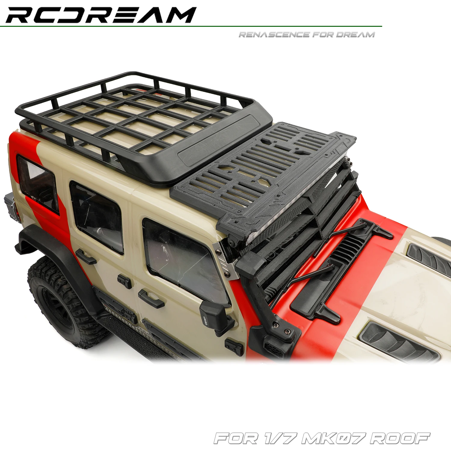 RCDream 1/7 Spotlight Guard Board Search light Cover Protection Front set Roof Rack for Croboll MK07 V2 Upgrade Option Part